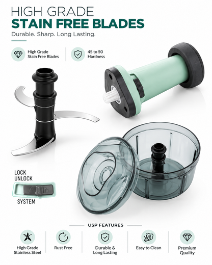 800ML Manual Vegetable & Food Chopper