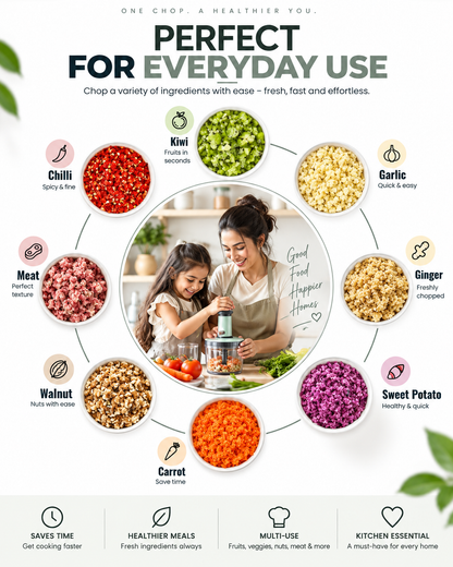 800ML Manual Vegetable & Food Chopper